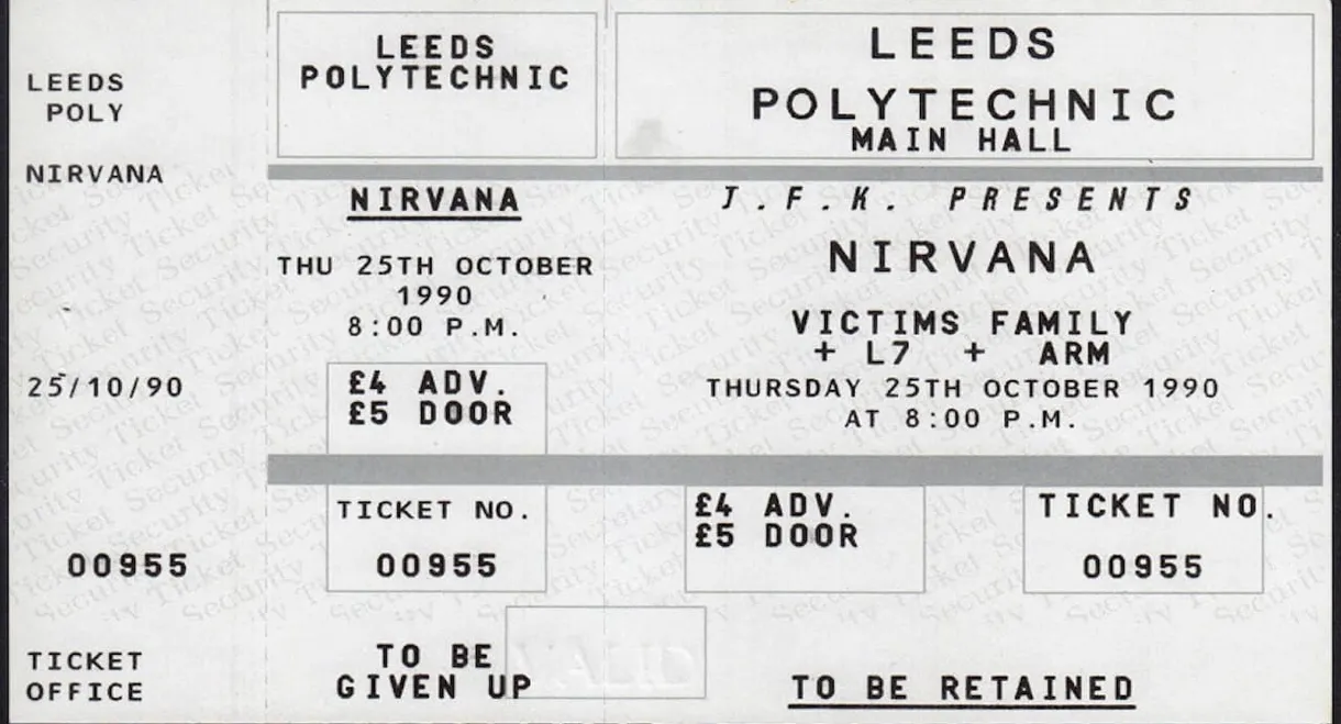 Nirvana - Live on Leeds Polytechnic, UK, 1990