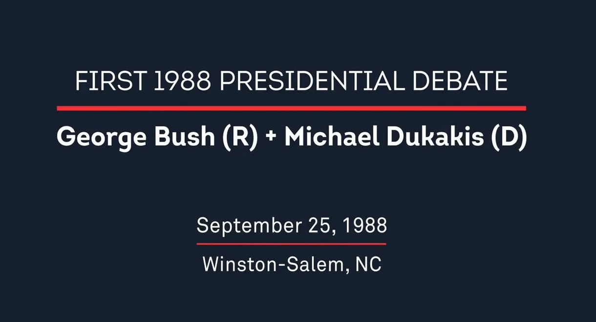 1988 First Presidential Debate