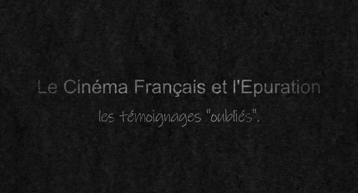 Le cinéma français et l'épuration