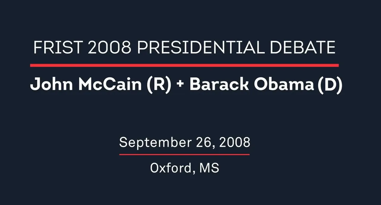 2008 First Presidential Debate