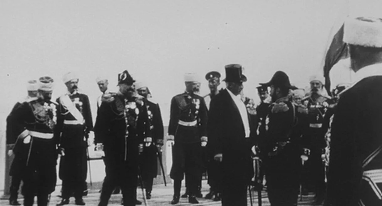 Arrivée de M. le président et du tsar à Peterhof