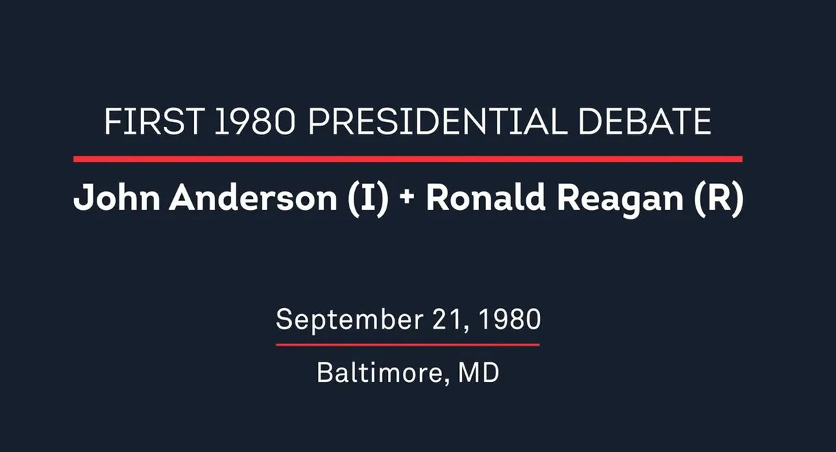 1980 First Presidential Debate