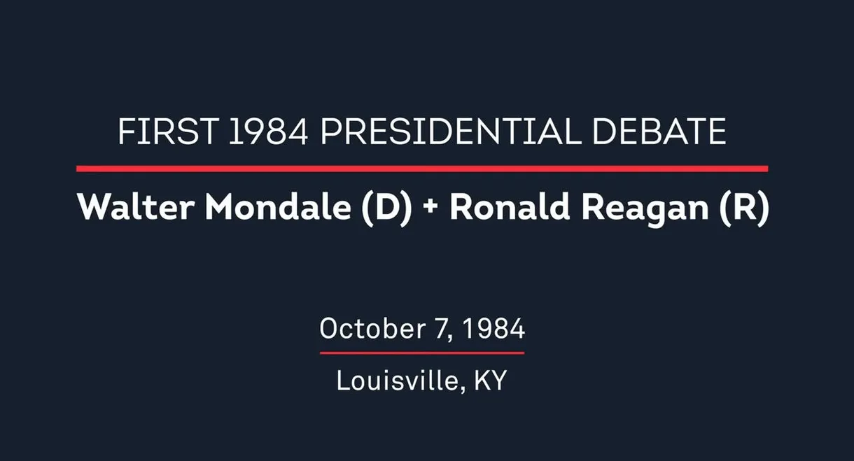 1984 First Presidential Debate