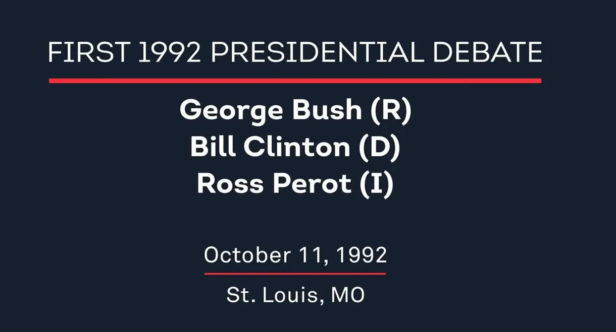 1992 First Presidential Debate