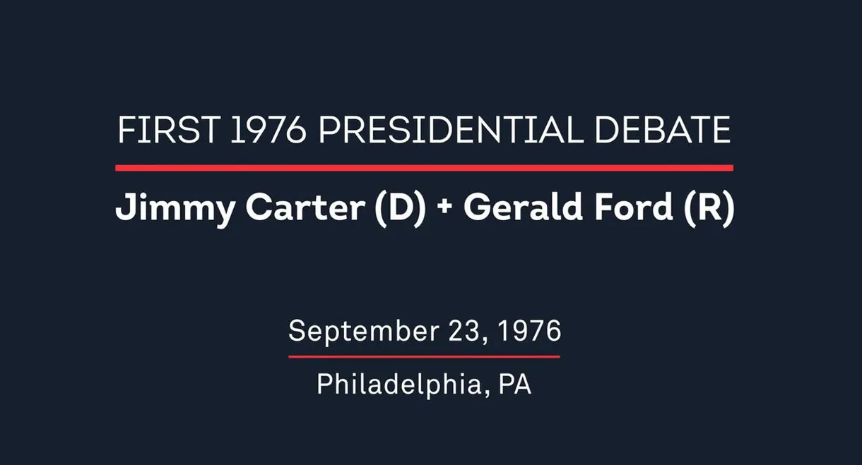 1976 First Presidential Debate