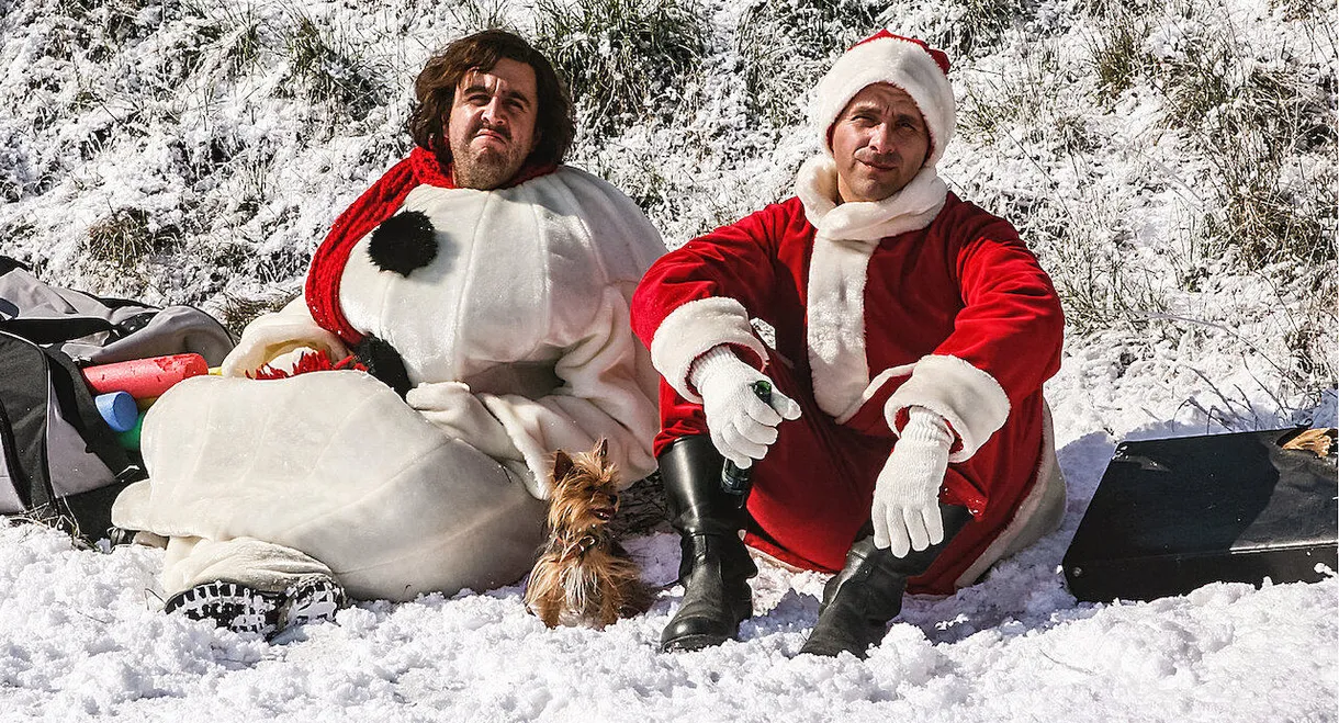 Zwei Weihnachtsmänner