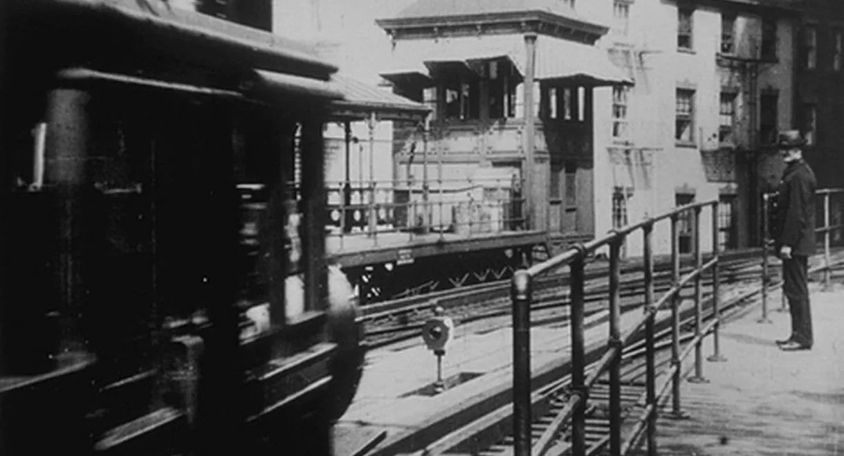 New York. Arrival of a Train at Battery Place