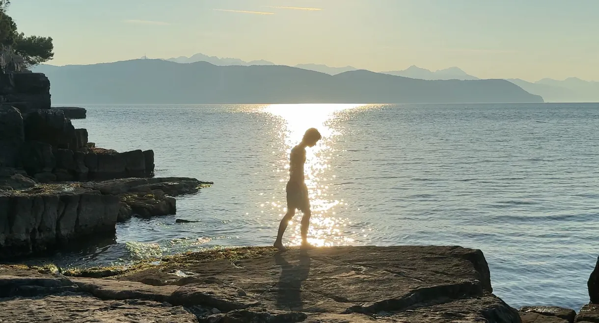 Summer on a solitary beach