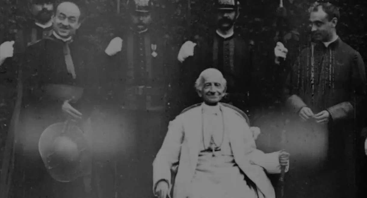 Pope Leo XIII Being Seated Bestowing Blessing