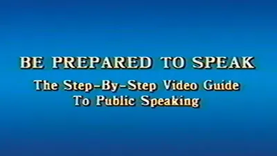 Be Prepared to Speak