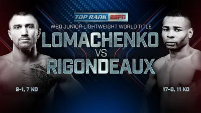 Vasyl Lomachenko vs. Guillermo Rigondeaux