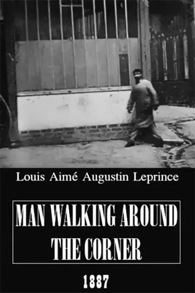 Man Walking Around a Corner