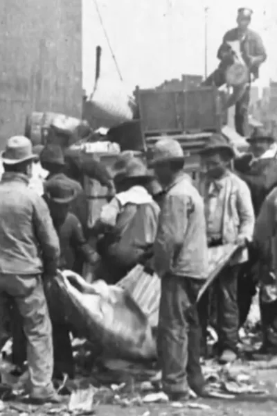 Sorting Refuse at Incinerating Plant, New York City