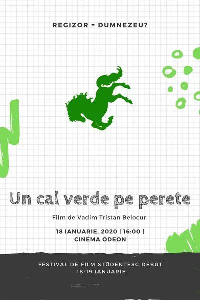 Un cal verde pe perete