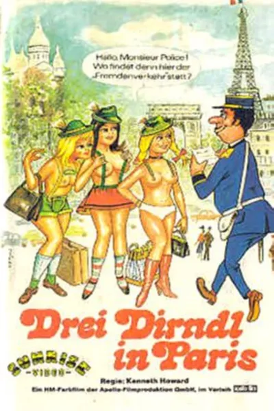 Drei Dirndl in Paris