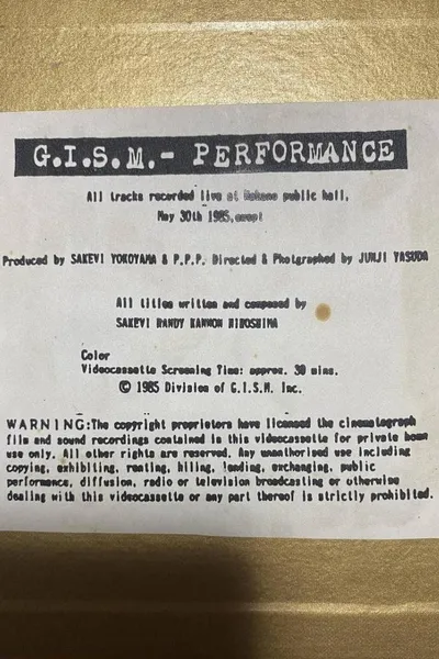 G.I.S.M. 「Performance」