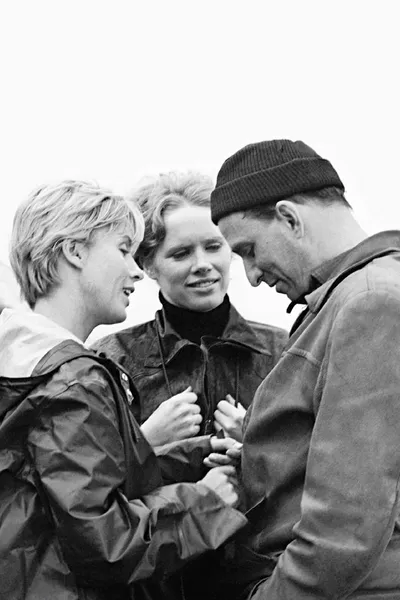 Bibi Andersson, Ingmar Bergman, and Liv Ullmann on PERSONA