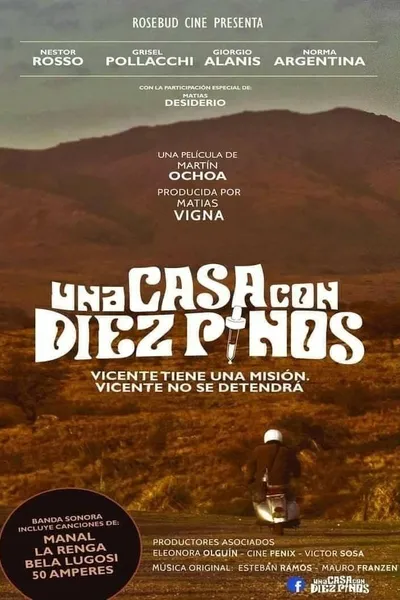 Una casa con diez pinos