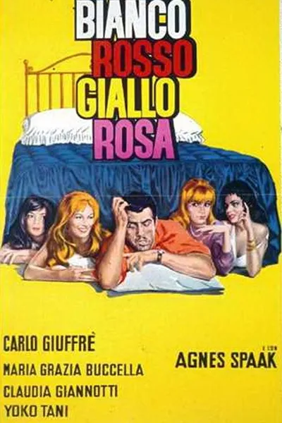 Bianco, rosso, giallo, rosa