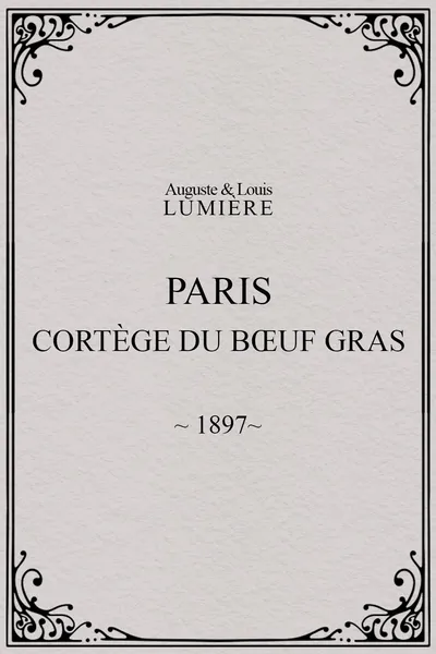 Paris, cortège du bœuf gras (char du prince du carnaval)