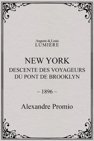 New York, descente des voyageurs du pont de Brooklyn