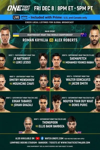 ONE Fight Night 17: Kryklia vs. Roberts