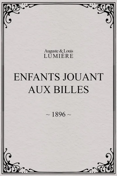 Enfants jouant aux billes