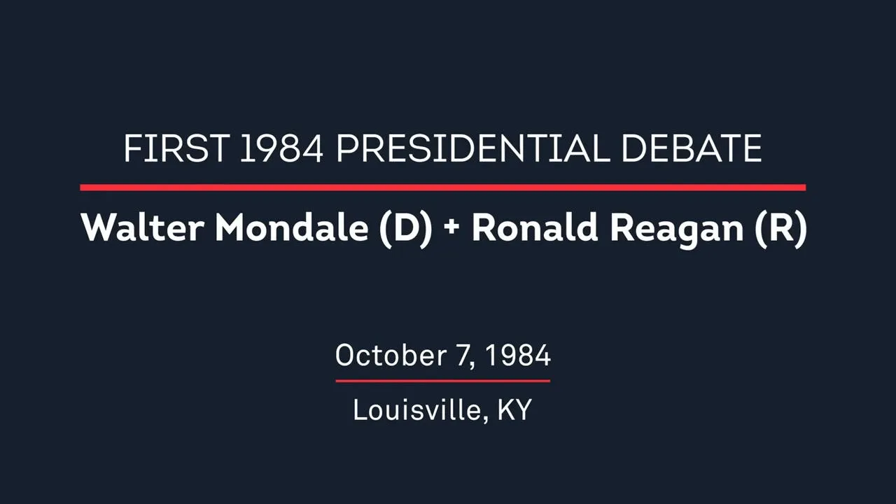 1984 First Presidential Debate