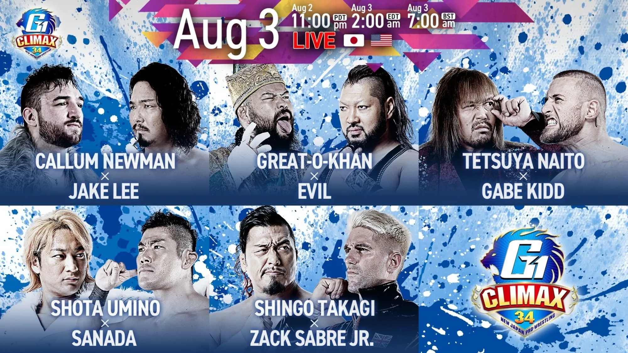 NJPW G1 Climax 34: Day 9