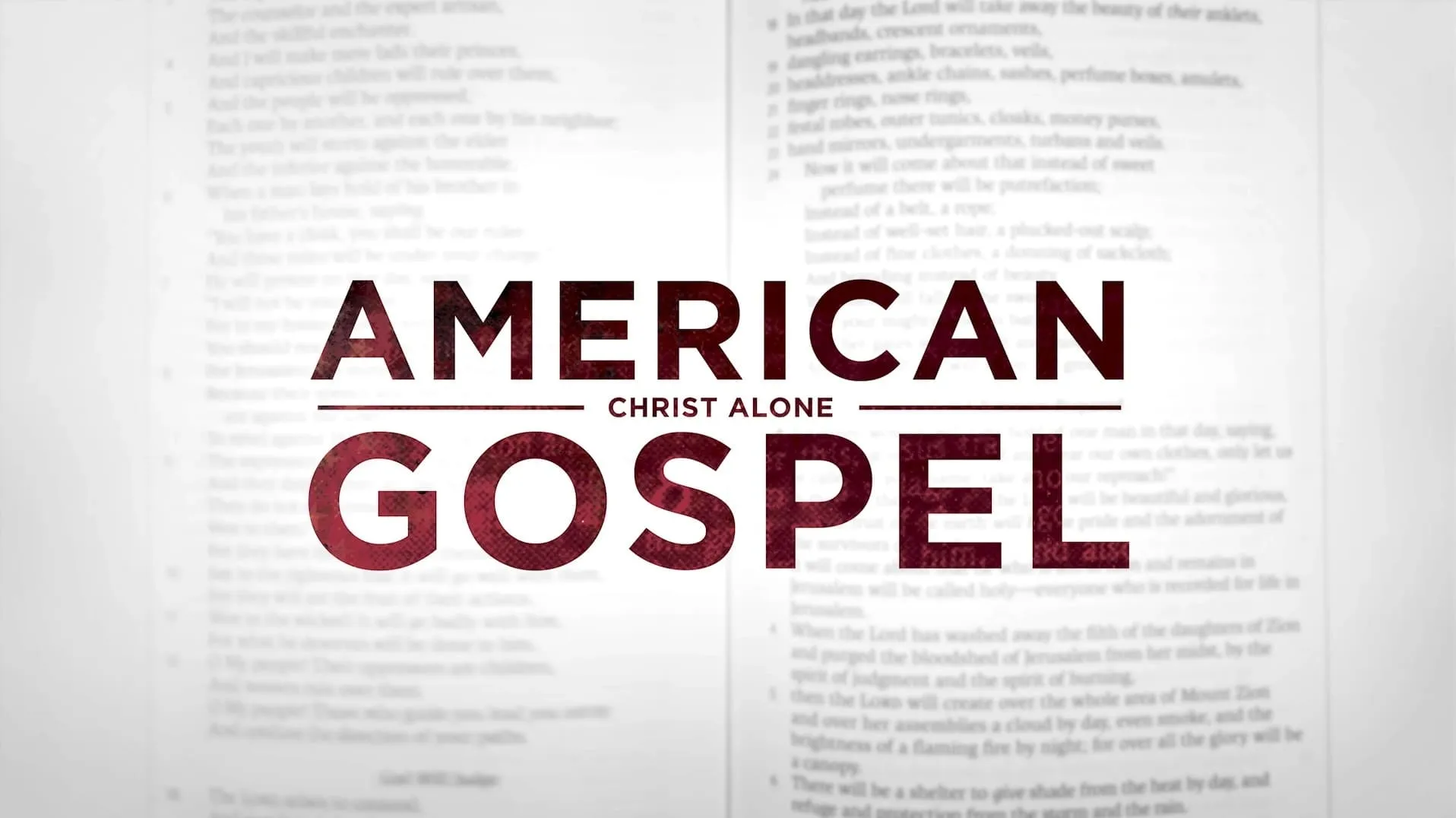 American Gospel: Christ Alone