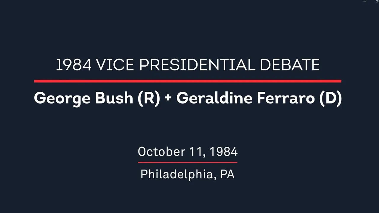 1984 Vice Presidential Debate